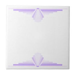 Art Deco Pattern in Purples Tile