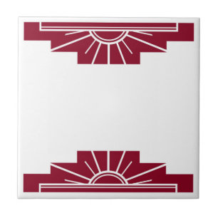 Art Deco Pattern in Red Tile