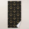 Art Deco Pattern. Seamless black and gold backgrou