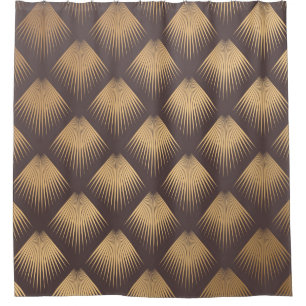 Art Deco Pattern. Seamless golden background. Mini