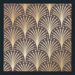 Art Deco Pattern. Seamless golden background. Mini Faux Canvas Print<br><div class="desc">Art Deco Pattern. Seamless golden background. Minimalistic geometric design. Vintage line design. 1920-30s motifs. Luxury vintage illustration</div>