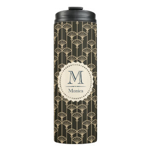 Art deco pattern thermal tumbler