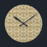 Art Deco Pattern Wall Clock<br><div class="desc">A vintage art deco pattern for this stylish and classic wall clock.</div>