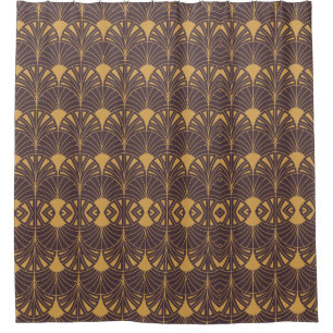 Art Deco pattern with fan-shaped motifs