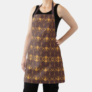 Art Deco pattern with fan-shaped motifs Apron