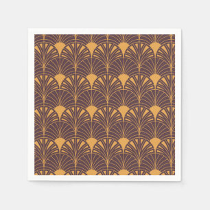 Art Deco pattern with fan-shaped motifs Napkin