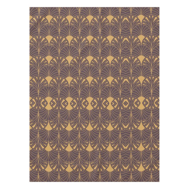 Art Deco pattern with fan-shaped motifs  Tablecloth (Front)