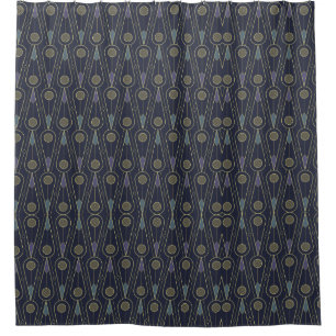 Art Deco pattern with geometric shapes in gold