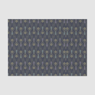 Art Deco pattern with geometric shapes in gold Tissue Paper
