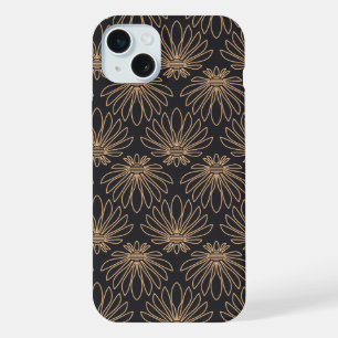 Art Deco pattern with gold floral motifs  iPhone 15 Plus Case