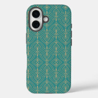 Art Deco pattern with gold geometric shapes