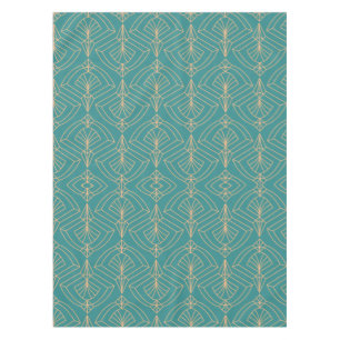 Art Deco pattern with gold geometric shapes  Tablecloth
