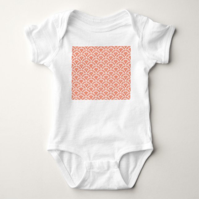 Art Deco Pattern with Scale Motifs. Baby Bodysuit (Front)