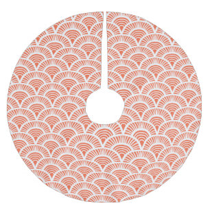Art Deco Pattern with Scale Motifs. Brushed Polyester Tree Skirt