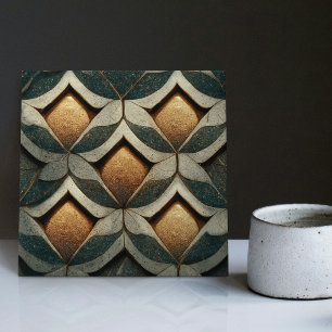 Art Deco Patterned Dice Five Decor Art Nouveau Tile