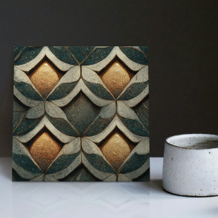 Art Deco Patterned Dice Four Decor Art Nouveau Tile