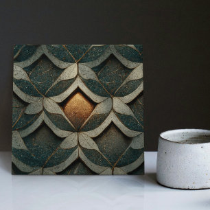 Art Deco Patterned Dice One Blue Decor Art Nouveau Tile