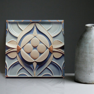 Art Deco Patterned Wall Decor Art Nouveau Tile