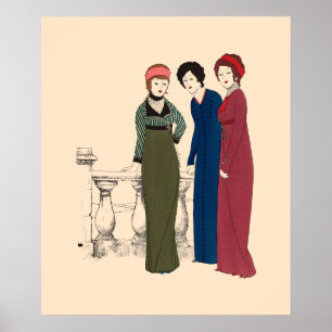 Art Deco Paul Poiret dresses by Paul Iribe Poster