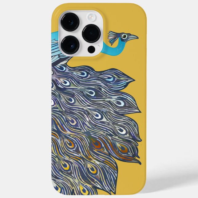 Art Deco Peacock Case-Mate iPhone Case (Back)