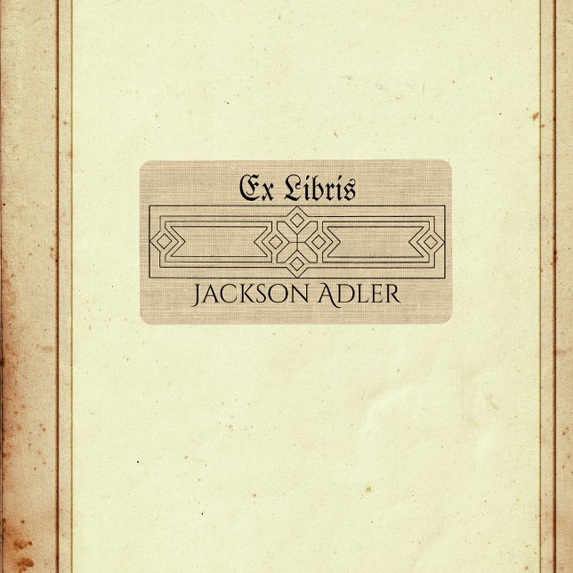 Art Deco Personalized Ex Libris Book Label (Creator Uploaded)