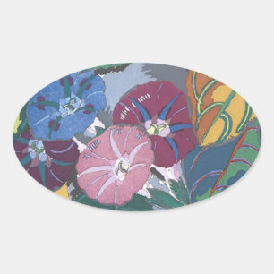 Art Deco Petunias - Sticker