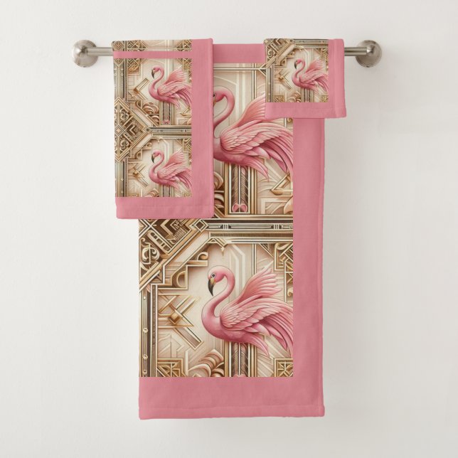 Art Deco Pink Flamingo  (En situation)