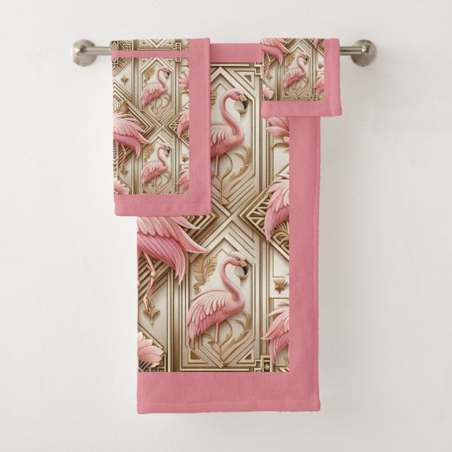 Art Deco Pink Flamingo  (En situation)