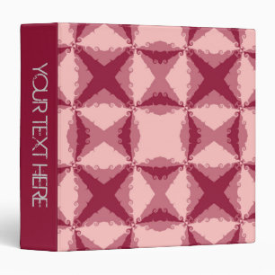 Art Deco Pink Floral Swirl Retro Abstract Art Binder