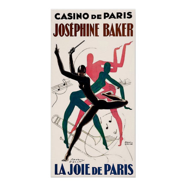  Art deco poster for Josephine Baker. (Front)