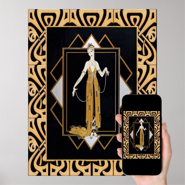 Art Deco Poster (Inspired by Erte). | Zazzle