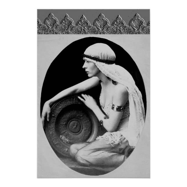 Art Deco Poster with Vintage Dancer (Front)
