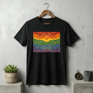 Art Deco Pride Flag   Rainbow II Vintage 1920s Tri-Blend Shirt