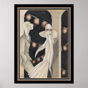 Art Deco Print "At the Dance" by Dodo 12 x 16