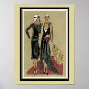 Art Deco Print "Red Carpet" 12 x 16 Poster
