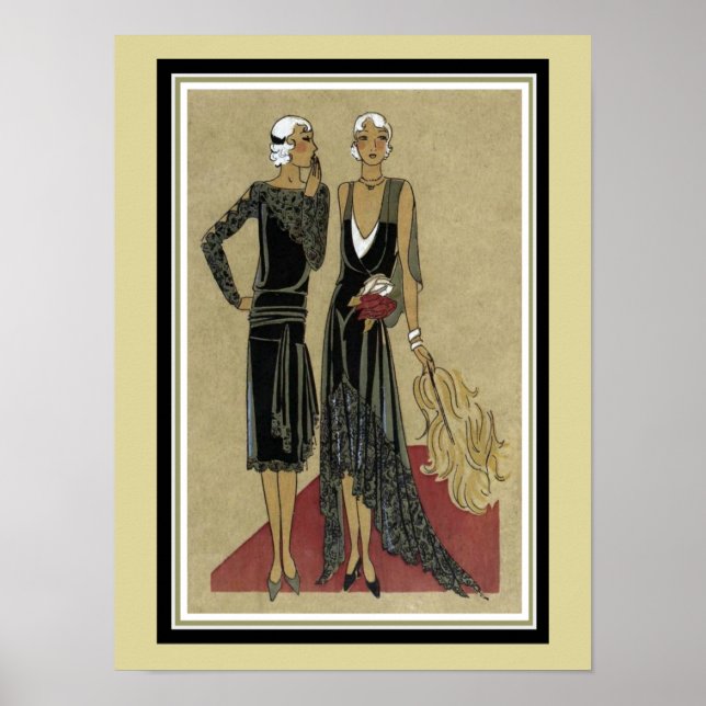 Art Deco Print "Red Carpet"  12 x 16 Poster (Front)