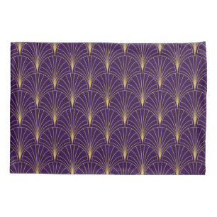 Art Deco Purple and Gold Art Deco Pillowcase
