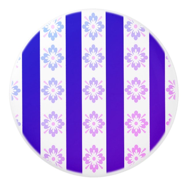 Art Deco Purple Ceramic Pull (Front)