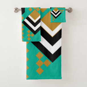 Art Deco Quilt Bath Towel Set