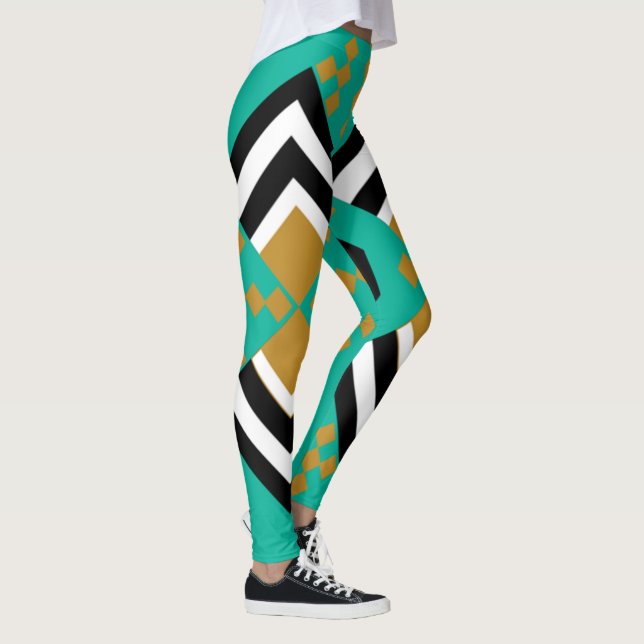 Art Deco Quilt Inspired Leggings (Right)