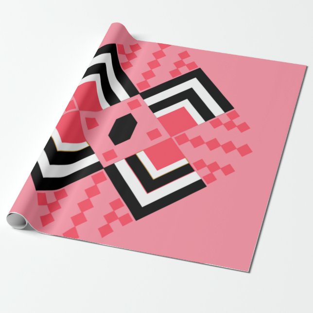 Art Deco Quilt Inspired  Wrapping Paper (Unrolled)