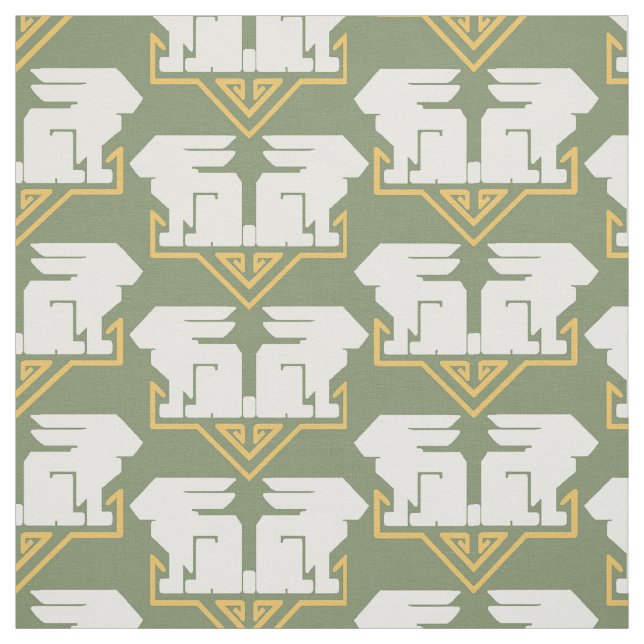 Art Deco Rabbits Fabric (Swatch)
