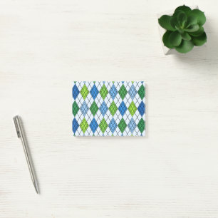 Art Deco Rain Argyle Post-it Notes