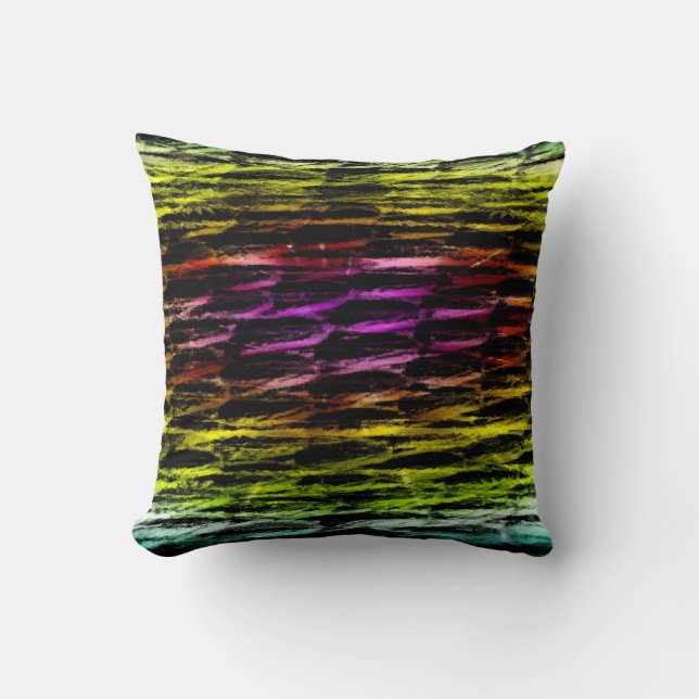 Art deco rainbow pattern  Pillow (Front)