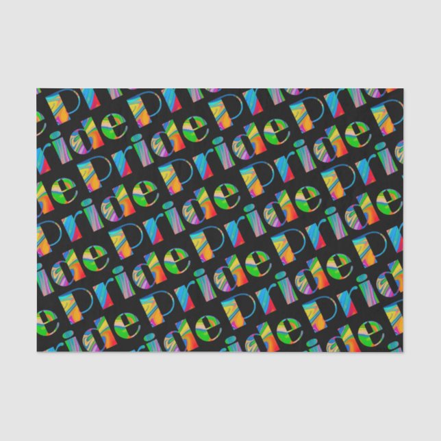 Art Deco Rainbow Pride Tissue Paper (Front)