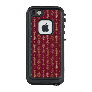 Art deco red and gold pattern LifeProof FRÄ’ iPhone SE/5/5s case