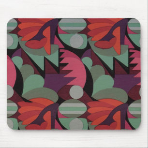 Art Deco Red Pattern - Mousepad