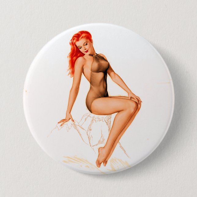 Art Deco Redhead Pin Up (Front)