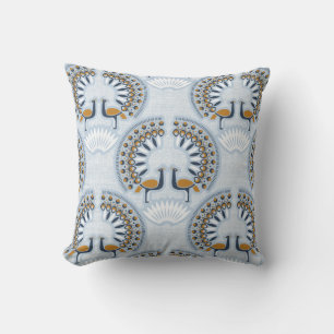Art Deco retro Peacock Throw Pillow