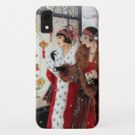 art deco retro vintage Christmas ladies iPhone XR Case<br><div class="desc">design by www.etsy.com/Shop/VanityFlairDesigns</div>